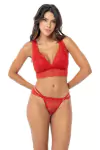 668 - CONJUNTO EM RENDA COM BOJO SOFT SEM ARO - CALCINHA FIO DENTAL