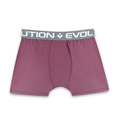 306- CUECA BOXER EM MICROFIBRA LISA COM ELÁSTICO COLORIDO