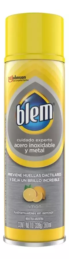 Lustramuebles Blem Acero Inoxidable Y Metal Limón En Aerosol - comprar online