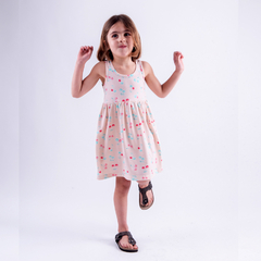 8531 Vestido Margot arcoiris blanco - comprar online