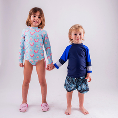 8742 Remera ML UV+50 Aloha azul en internet