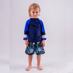 8530 Short de baño estampado aqua flores