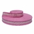 Alça de Algodão CCE 3 cm Rosa Fandango com Faixa Cru