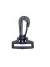 Mosquetão Plastico 4 cm Base Giratória Preto - 500
