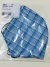 Máscara lavável 100% Algodão Xadrez Azul bebe