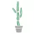 Stencil Simples 10X30 Opa 2494 Plantas Cactos