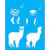 Stencil Simples 20X25 Opa 2600 Animais Lhama II