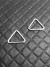 Triangulo 3 cm Níquel - 50 unidades