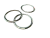 Argola 2,5 cm/ 25mm Borda Achatada Niquel - 100 Unidades
