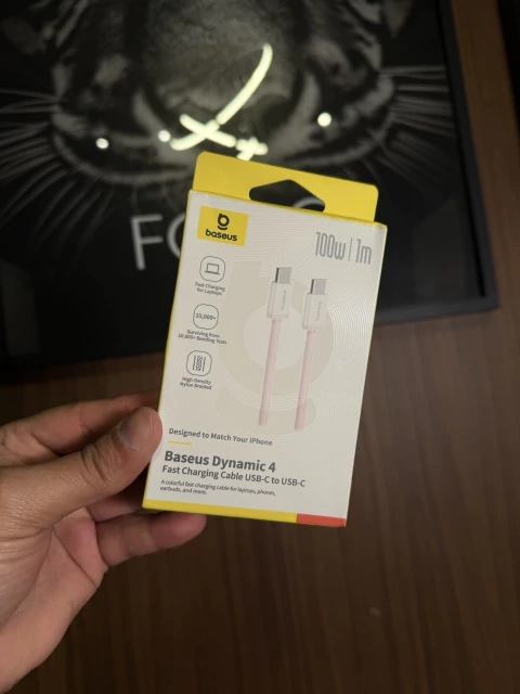 Cabo Baseus Tipo C P C 100W Dynamic Series (Rosa)