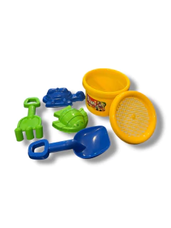 PLAYA GRANDE (BALDE, PALA, RASTRILLO, SARANDA Y 2 MOLDES) 6 PIEZAS - comprar online