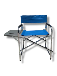 SILLON DIRECTOR DE ALUMINIO PLEGABLE CON BANDEJA MAR CRISTAL - tienda online