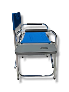 SILLON DIRECTOR DE ALUMINIO PLEGABLE CON BANDEJA MAR CRISTAL