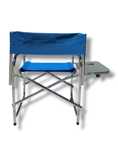 SILLON DIRECTOR DE ALUMINIO PLEGABLE CON BANDEJA MAR CRISTAL - comprar online