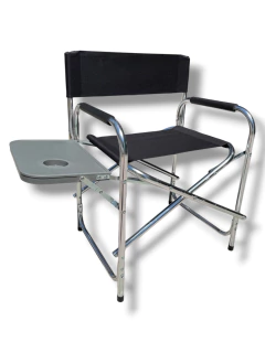 SILLON DIRECTOR DE ALUMINIO PLEGABLE CON BANDEJA MAR CRISTAL - comprar online