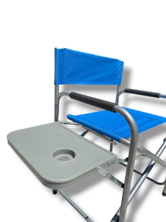 SILLON DIRECTOR DE HIERRO CON BANDEJA MAR CRISTAL - tienda online