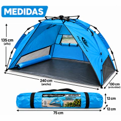 CARPA PLAYERA AUTOMATICA 240CM MEDIA CARPA MAR CRISTAL - tienda online