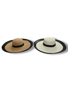 CAPELINA ALA ANCHA CON BORDE DE MALLA MAR CRISTAL - tienda online