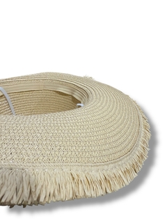 SOMBRERO CAPELINA ALA ANCHA CON FRASE MAR CRISTAL - Mar Cristal 