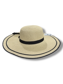SOMBRERO CAPELINA DE PAJA ALA ANCHA MAR CRISTAL - comprar online