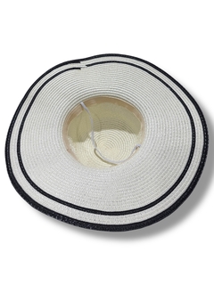 Imagen de SOMBRERO CAPELINA DE PAJA ALA ANCHA MAR CRISTAL