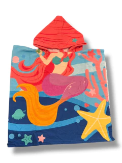 PONCHO DE TOALLA INFANTIL 60 X 120 MAR CRISTAL en internet