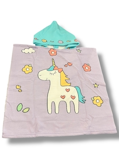 PONCHO DE TOALLA INFANTIL 60 X 120 MAR CRISTAL - tienda online