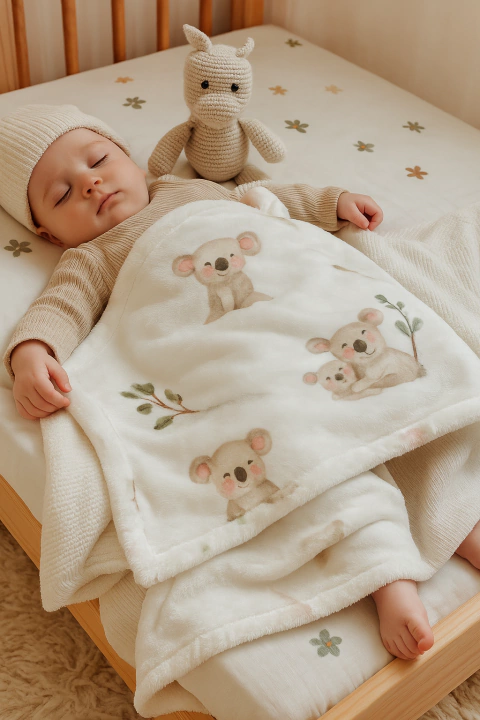 Manta CUNA polar soft estampada - comprar online