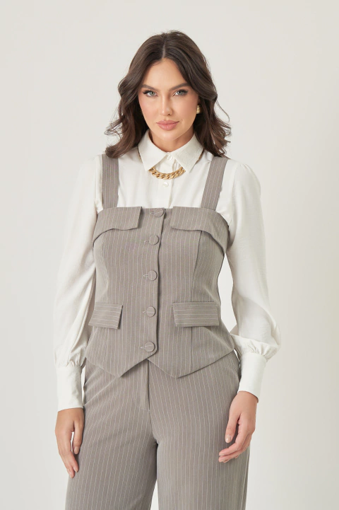 COLETE PENELOPE CINZA RISCA DE GIZ