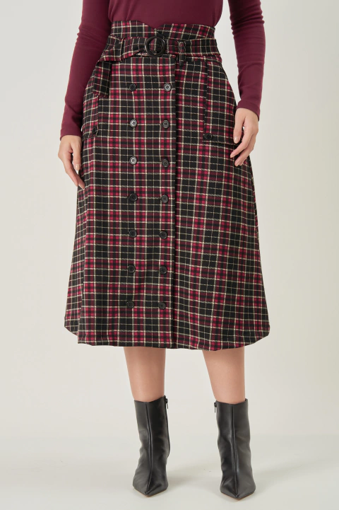 SAIA TIFANY XADREZ CHERRY