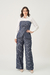 COLETE RAIZA AZUL JEANS RISCA DE GIZ na internet