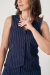 COLETE MICAELA RISCA DE GIZ AZUL - comprar online