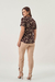 T-SHIRT JULIA FLORAL MARROM - Bianca da Mata Store