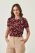 T-SHIRT JULIA FLORAL VINHO - comprar online
