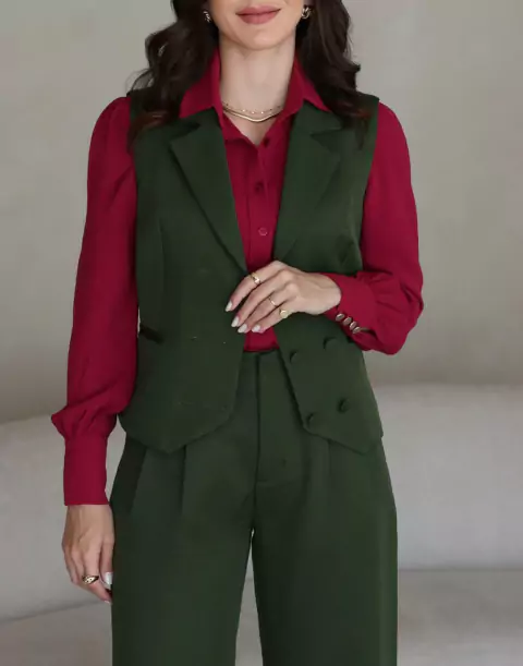 COLETE VICTORIA VERDE MILITAR