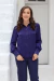 CAMISA ESTER MARINHO ACETINADO - loja online