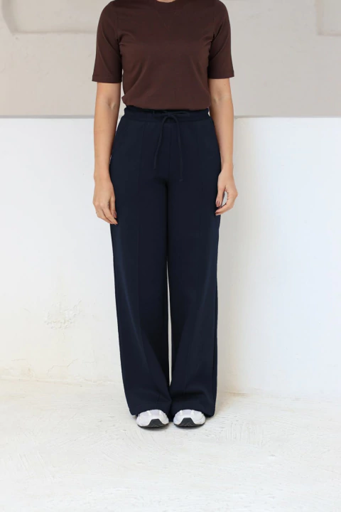 CALÇA MOLETOM LUPITA AZUL MARINHO - comprar online