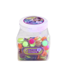 10 glitter en pasta neón