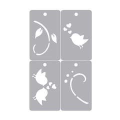 Stencil 4 en 1 reutilizables - Glitter Bar
