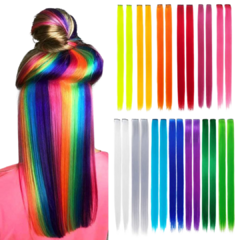 15 Mechitas De Pelo Aplique Color Fantasía en internet