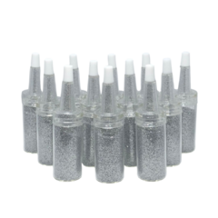 12 Glitter en polvo Paris Plateado