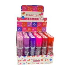 Lipgloss pink 21 Con Glitter en internet