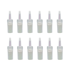 12 Glitter en polvo Paris Blanco tornasolado