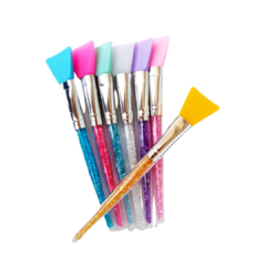 Brocha De Silicona Para Glitter mango con brillos