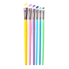 6 Pinceles artisticos diagonal o biselados - comprar online