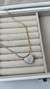 Colar coração strass / aço dourado