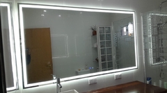 Espejos smart SD con touch dimmer esmerilado led rectangular - BiselDeco