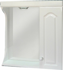 Botiquin con luz + 1 puerta y espejo en madera laqueada 50x50x11