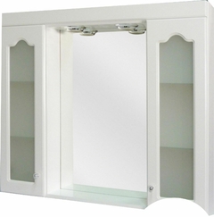 Botiquin 2 puertas vidrio esmerilado con en madera laqueada 70x80x11 - comprar online