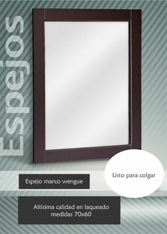 Espejo marco madera wengue en internet